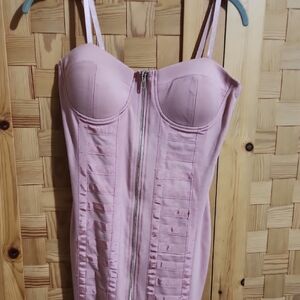 Elegant Pink Strapless Dress